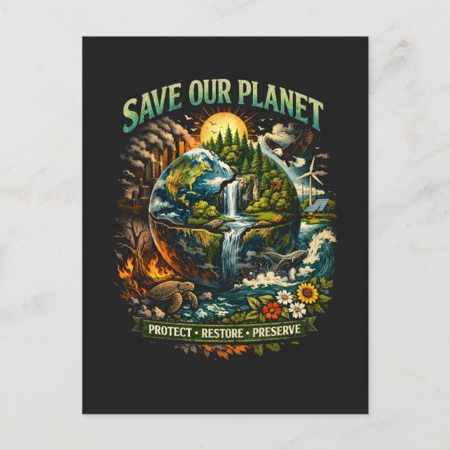Save Our Planet Postcard (Front)