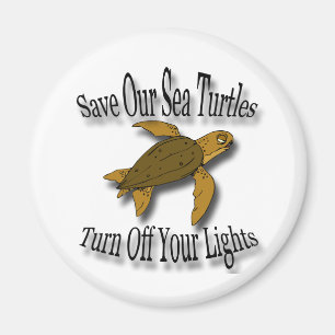 Save Our Sea Turtles black Magnet