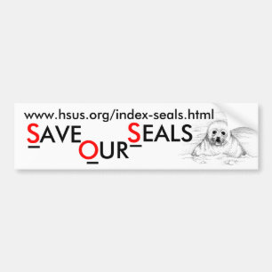Save Our Seals Bumper Sticker