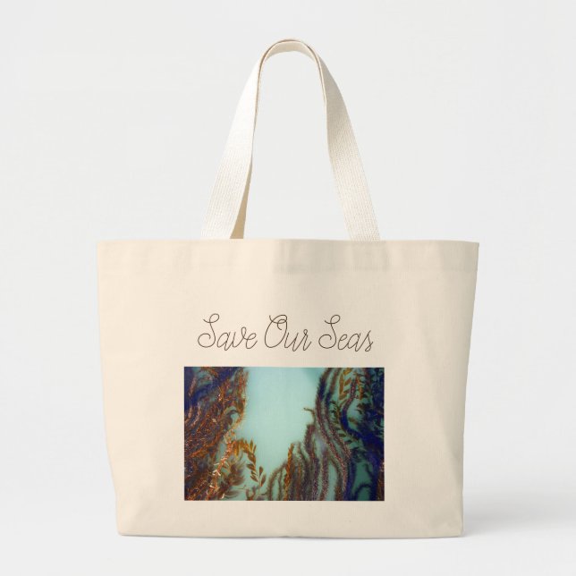 Save Our Seas Large Tote Bag (Front)