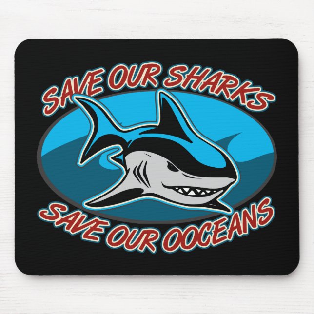 Save Our Sharks Mouse Mat (Front)