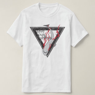 save our sharks SOS floral triangle T-Shirt
