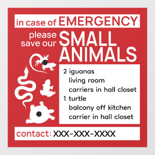 Save Our Small Pets Editable Window Cling