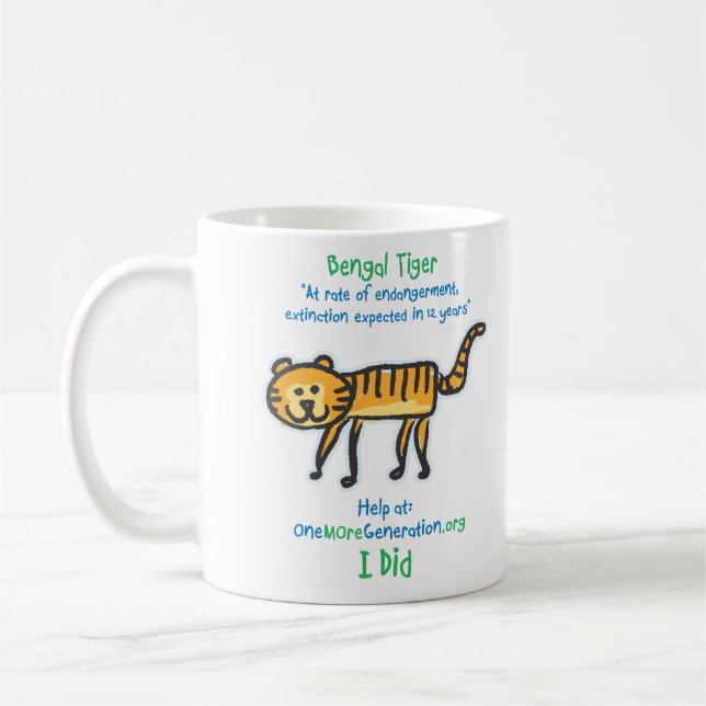 Save our Tiger Coffee Mug (Left)