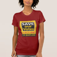 SAVE our Votes square logo, MD colours
