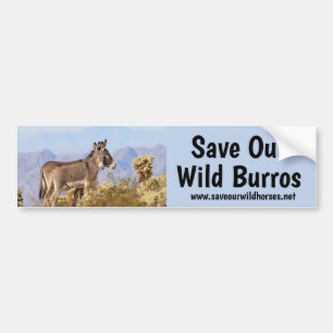 Save Our Wild Burros  Bumper Sticker