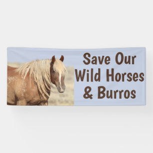 Save Our Wild Horses 2.5 x 6 Banner