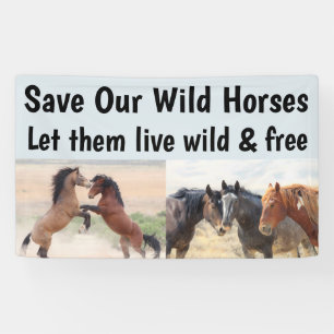 Save Our Wild Horses 3 x 5 Banner