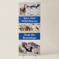 Save Our Wild Horses Retractable Banner