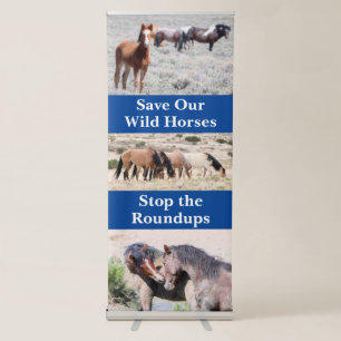 Save Our Wild Horses Retractable Banner