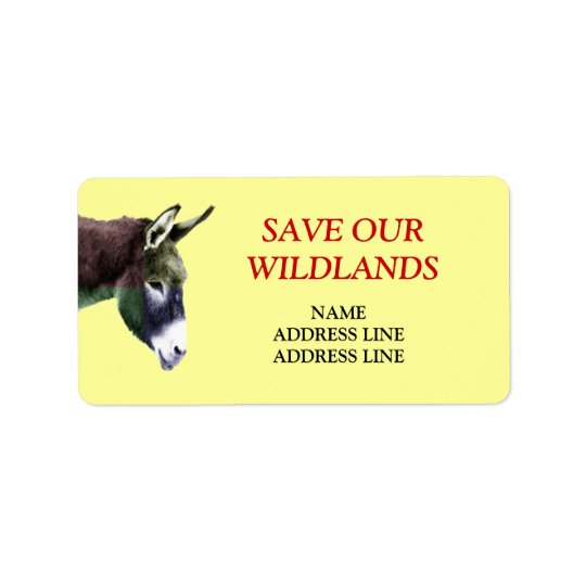 Save Our Wildlands 1 - American Southwest Burro Address Label