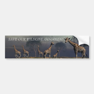 SAVE OUR WILDLIFE..GO GREEN! BUMPER STICKER