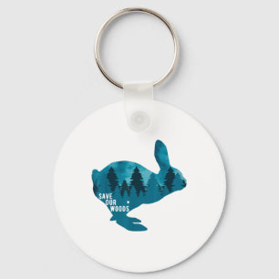 Save Our Woods Environmental Protection Rabbit Nat Key Ring
