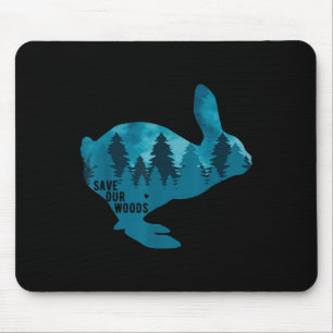 Save Our Woods Environmental Protection Rabbit Nat Mouse Mat