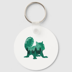 Save Our Woods Environmental Protection Squirrel _ Key Ring
