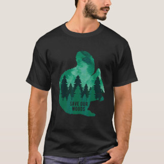 Save Our Woods Environmental Protection Squirrel T-Shirt