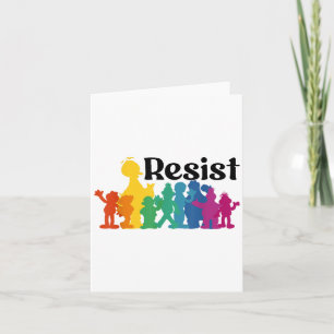 Save P.b.s Resist Rainbow Character Graphic _4  Card