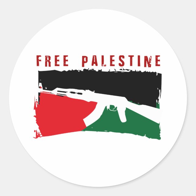 Save Palestine Classic Round Sticker (Front)