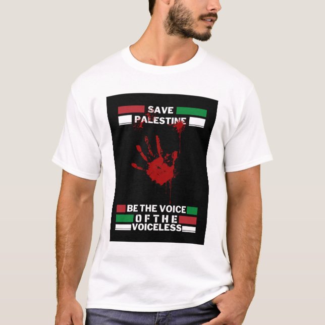 Save Palestine Men's T-shirt | Free Palestine Tee (Front)