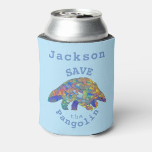 Save Pangolins Endangered Animal Activism Name Can Cooler