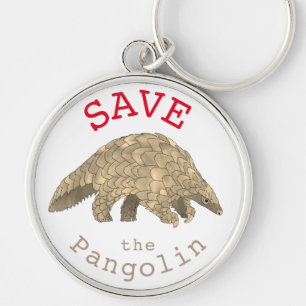 Save Pangolins Endangered Animal Rights Activism Key Ring