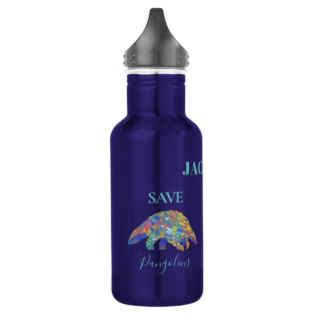 Save Pangolins Personalised 532 Ml Water Bottle (Left)