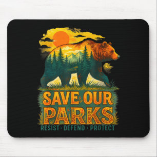 Save parks conservation bear nature park visitors mouse mat