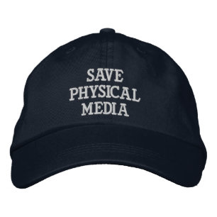 Save Physical Media Embroidered Hat