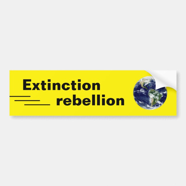 Save Planet & Drive less (Extinction Rebellion) Bumper Sticker (Front)