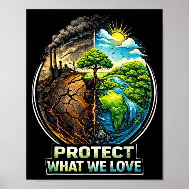 Save Planet Earth Day April 22 Environmental Poster (Front)