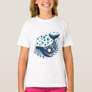 Save planet whale artwork for eco awareness T-Shirt