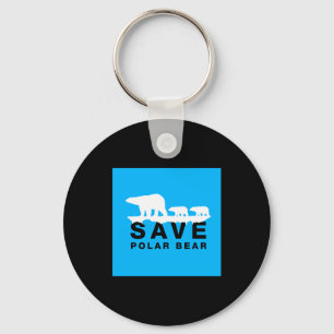 Save Polar Bear T Shirt Key Ring