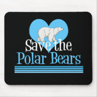 Save Polar Bears Cute Black Blue