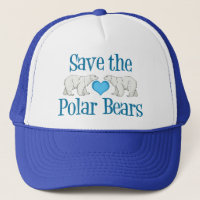 Save Polar Bears Cute Blue White