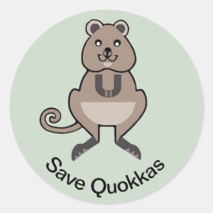 Save QUOKKAS - Endangered animal - Marsupial - Classic Round Sticker
