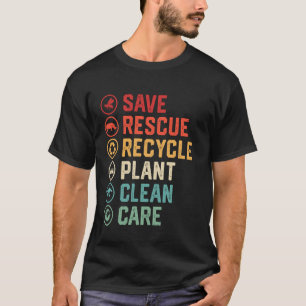 Save Recycle Protect Earth Day Eco-Friendly T-Shirt
