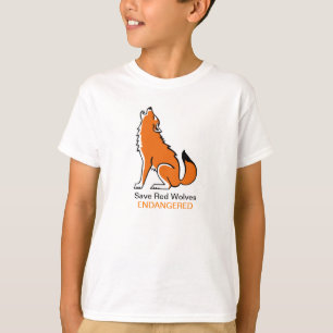 Save Red WOLVES - Endangered animal graphic T-Shirt