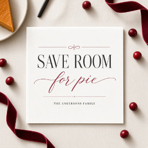 Save Room for Pie Personalised Thanksgiving Napkin