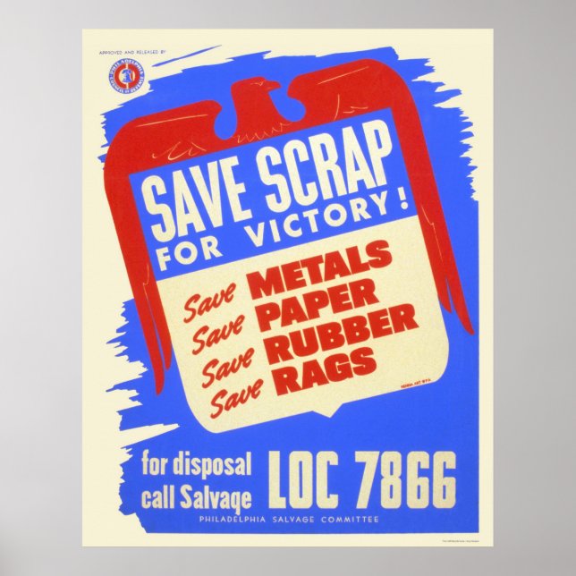 Save scrap for victory! - WPA Poster (Front)
