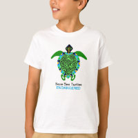 Save Sea TURTLES - Endangered animal graphic