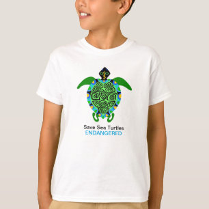 Save Sea TURTLES - Endangered animal graphic T-Shirt