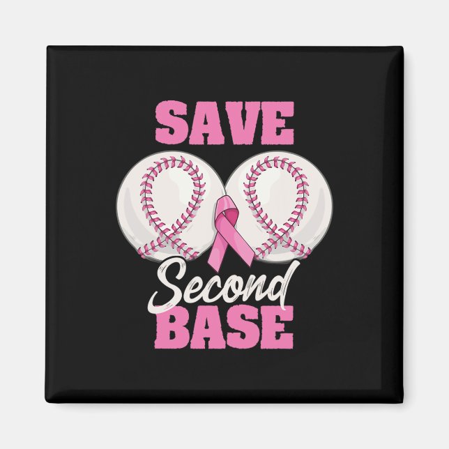 Save Second 2nd Byse Fun Bysebyll Breast Cancer Aw Magnet (Front)