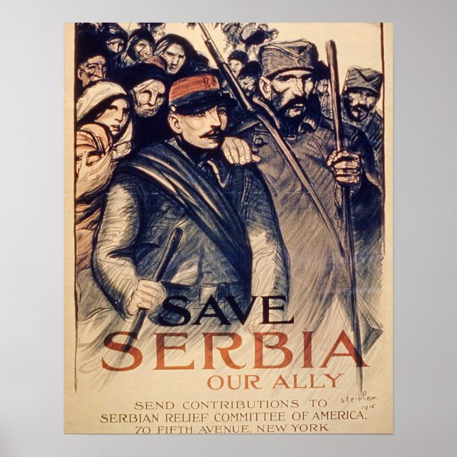 'Save Serbia Our Ally', poster, 1915 (litho) Poster (Front)
