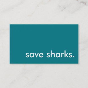 save sharks. business card