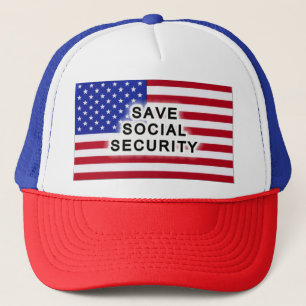 Save Social Security - American flag Trucker Hat