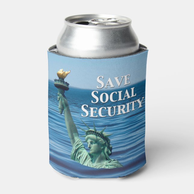 Save Social Security Can Cooler (Can Front)