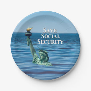 Save Social Security Paper Plate