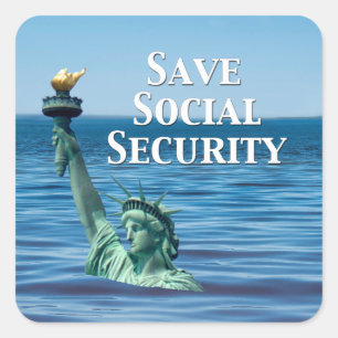 Save Social Security Square Sticker