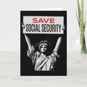 Save Social Security -statue Of Liberty - Resist T Card