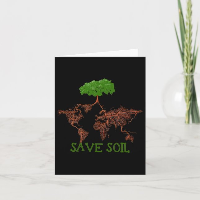 Save Soil Support Sadhguru To Save Our Lives Cute  Card (Front)